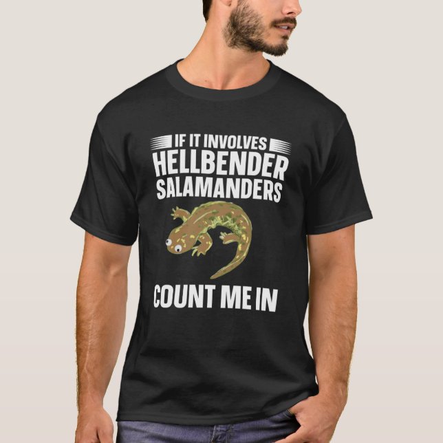 Salamander Hellbender Salamander Amphibian T Shirt (Framsida)