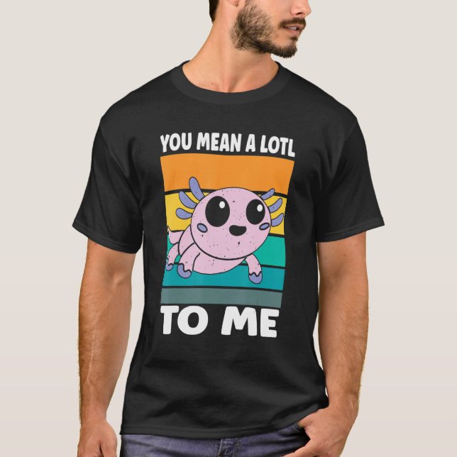 Salamander Kärlek Axolotl T Shirt (Framsida)