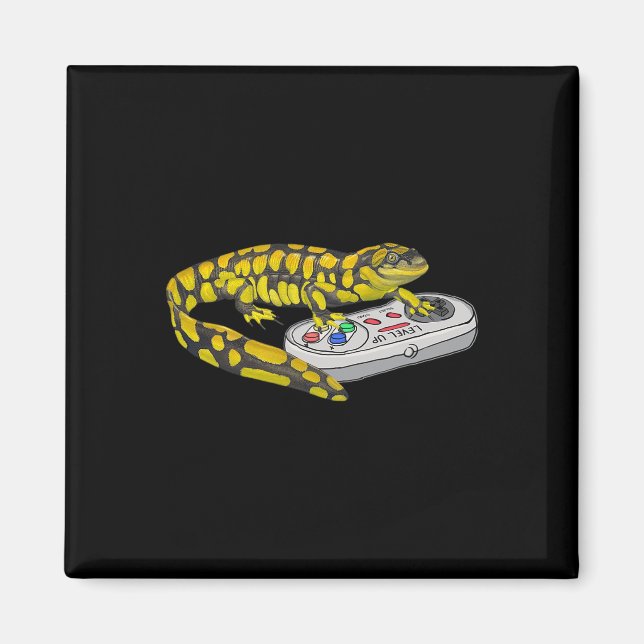 Salamander Spelar videospel Salamanders Gamers Magnet (Framsidan)