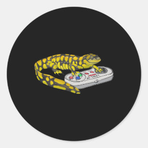Salamander Spelar videospel Salamanders Gamers Runt Klistermärke