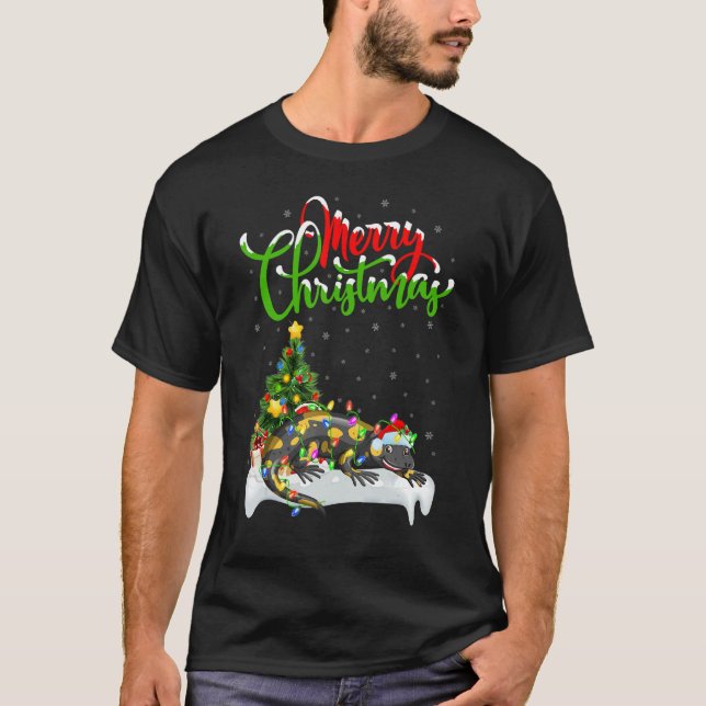 Salamander   Xmas Decorations Santa Salamander Chr T Shirt (Framsida)