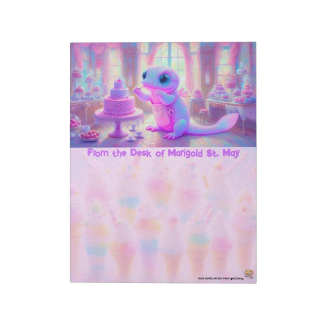 Salamanders Cake Kitchen Notepad Anteckningsblock (Roterad)
