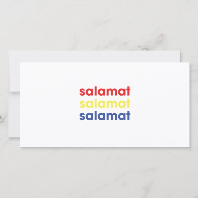 "Salamat" tackkort Tack Kort (Framsida)
