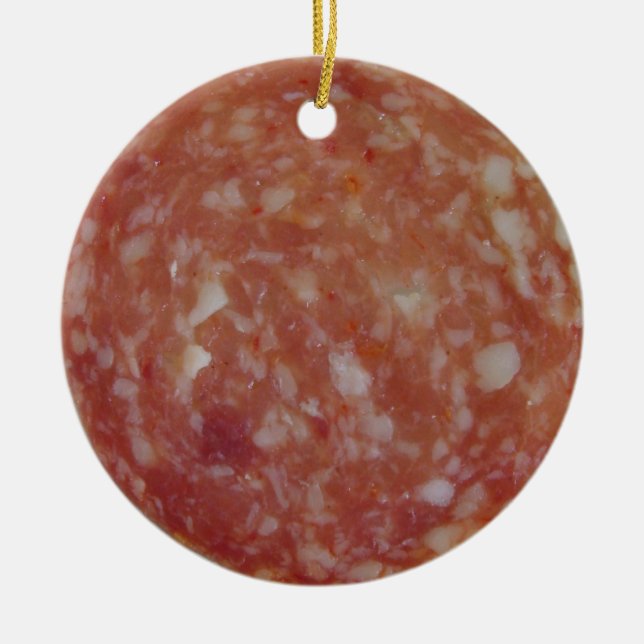 Salami Slice Julgransprydnad Keramik (Framsidan)
