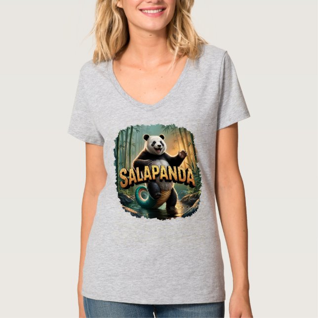 Salapanda Illustration Combo Creature Funny T Shirt (Framsida)