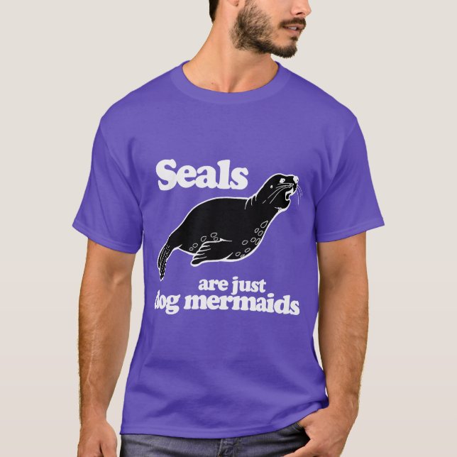 SÄLAR ÄR BARA HUND-HAVSFRUAR T-SHIRT (Framsida)