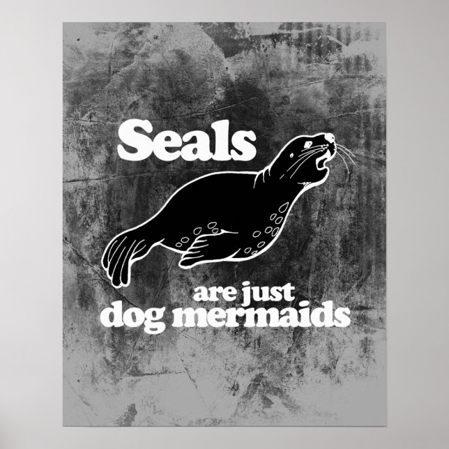 SÄLAR ÄR BARA HUND SJÖJUNGFRUAR POSTER (Framsidan)