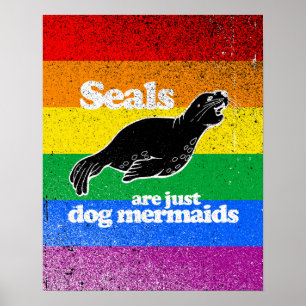 SÄLAR ÄR PRECIS HUNDSJÖJUNGFRUAR POSTER