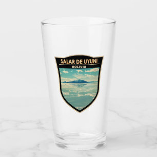 Salar de Uyuni Bolivia Travel Art Badge Glaskopp