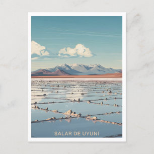 Salar de Uyuni Bolivia Vintage Vykort