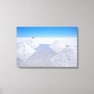 Salar de Uyuni-kanvastrycket av saltfletter Canvastryck