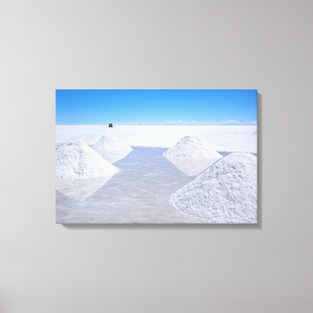 Salar de Uyuni-kanvastrycket av saltfletter Canvastryck (Framsida)