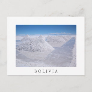 Salar de Uyuni-saltpilar, vita gräns-vykort Vykort