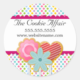 Sälar för Cookie Pops Bakery Box Runt Klistermärke