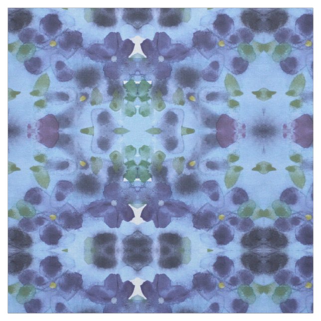 Sälar i Lila Plum Navy Watercolor Tyg (Provkarta)