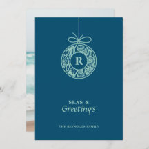 Sälar och Hälsning Seashell Ornament