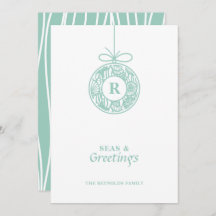 Sälar och Hälsning Seashell Ornament