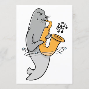 Sälar som uppträder i saxofonet inbjudningar