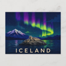 Sälar under Aurora | Ikoniska Island