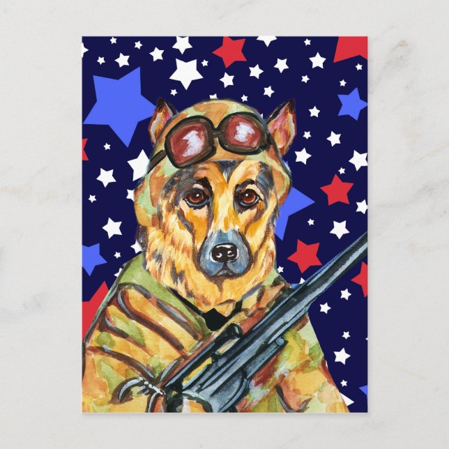 SÅLD TYSK SCHEFERHUND VYKORT (Framsida)
