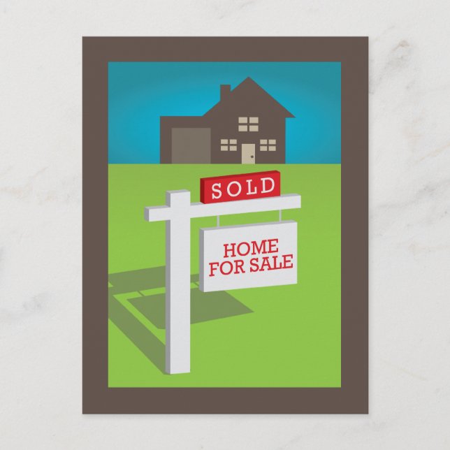 Såld! Vi köpte ett hus! Vykort (Framsida)