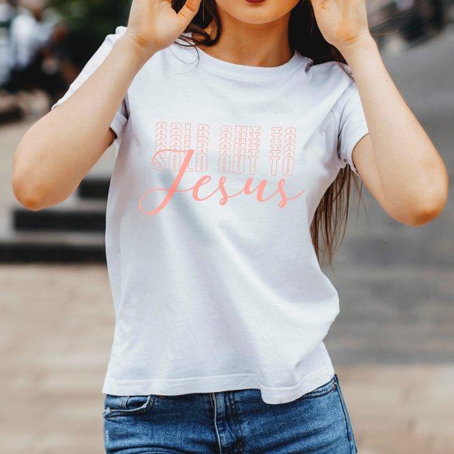 Sålde till Jesus Faith-Based White Women's T Shirt (Skapare uppladdad)