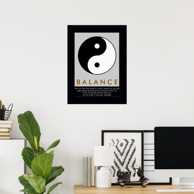 saldo för yin yang-citat poster (Hemmakontoret)