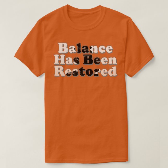 Saldo har återställts t shirt (Design framsida)