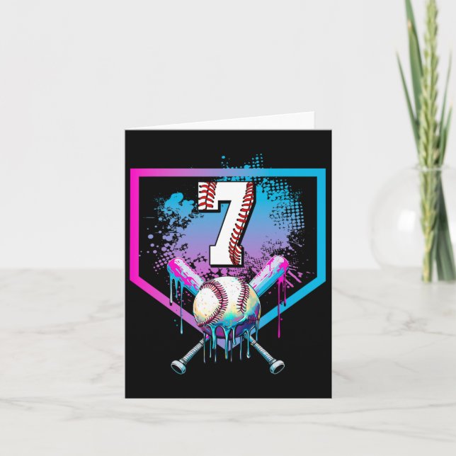 Säldropp 7:e Birthday Home Plats Boys Youth 7 Yea Kort (Framsida)