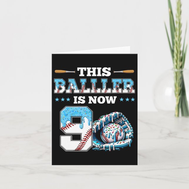 Säldropp 9:e Födelsedagsfesten Boy Sport Fläkt 9 å Kort (Framsida)