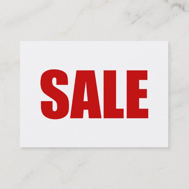 SALE-AFFÄRSKORT VISITKORT (Baksida)