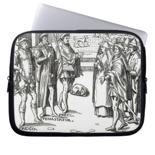Sale av Towncrieren, efter en träsnitt i 'praxis Laptop Sleeve