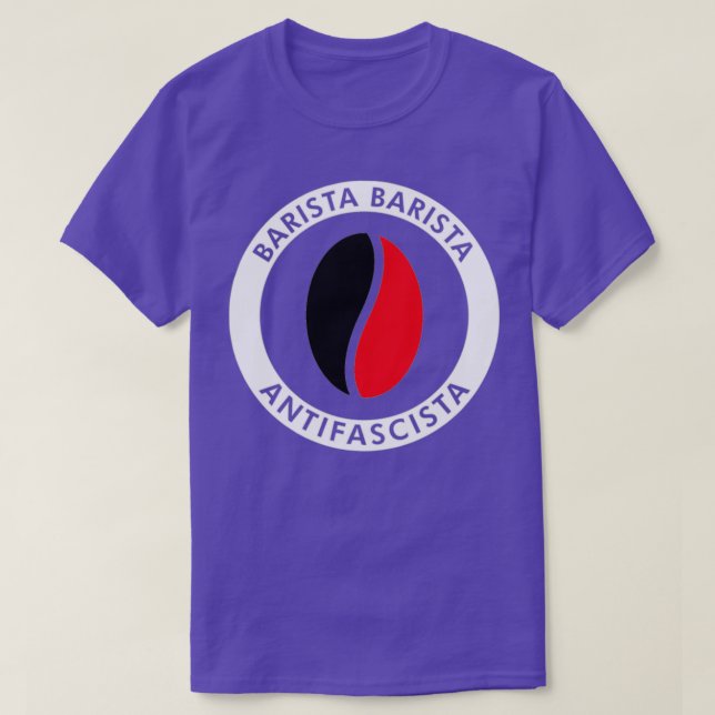 SALE Barista Antifascista A T Shirt (Design framsida)