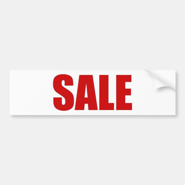SALE BUMPER STICKER BILDEKAL (Framsidan)
