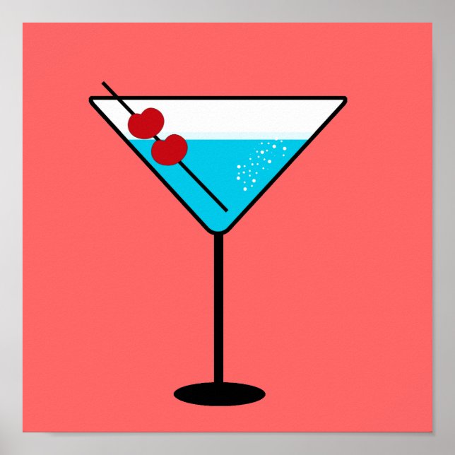 SALE! Cocktail Poster med SRF (Framsidan)