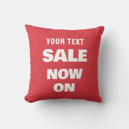 "SALE NU ON - Red White anpassningsbar Promo" Kudde