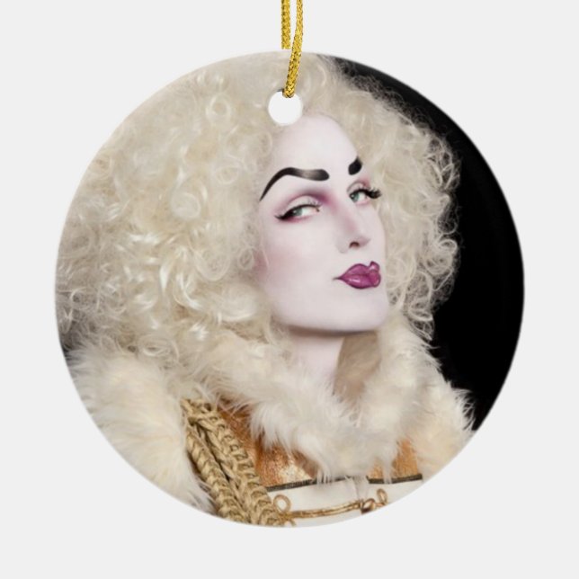 SALE! NY Santa vallmoprydnad! Julgransprydnad Keramik (Framsidan)