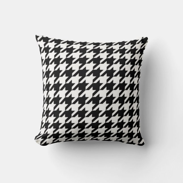SALE - Retro Houndstooth dekorativ kudde (Framsida)
