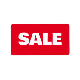 SALE STICKER STICKERS DISCOUNT FOR SHOP ADRESSETIKETT