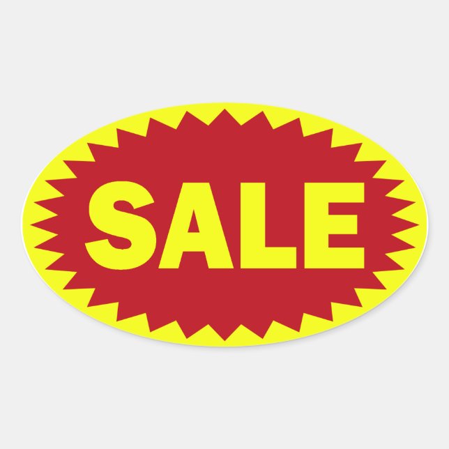 SALE Stickers Ovalt Klistermärke (Framsida)