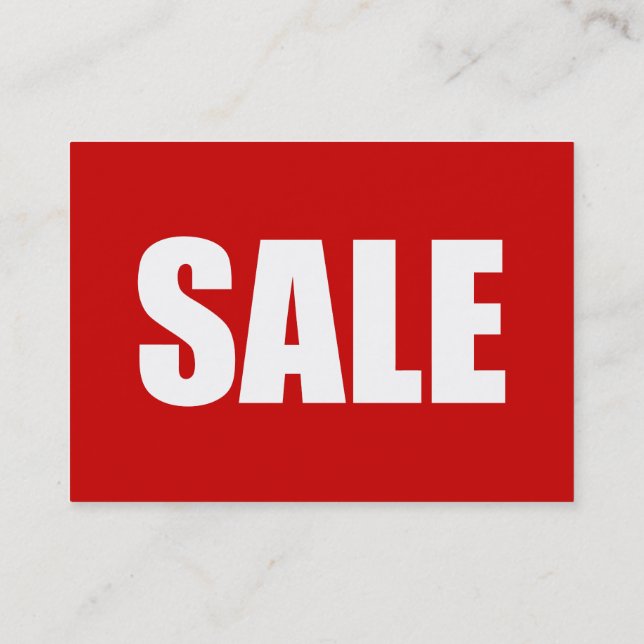 SALE VISITKORT (Baksida)