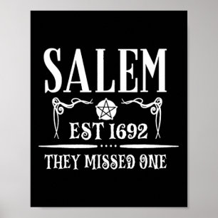 Salem 1692 de missade en för Witch Halloween Poster