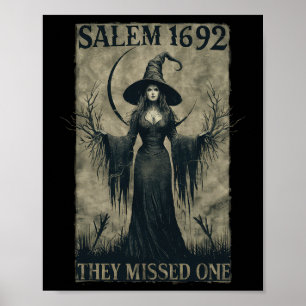 Salem 1692 De missade en halloween feminist Witc Poster