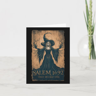 Salem 1692 De missade en Halloween feministisk häx Kort