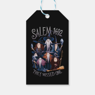 Salem 1692 De missade en Halloween-häxa Presentetikett