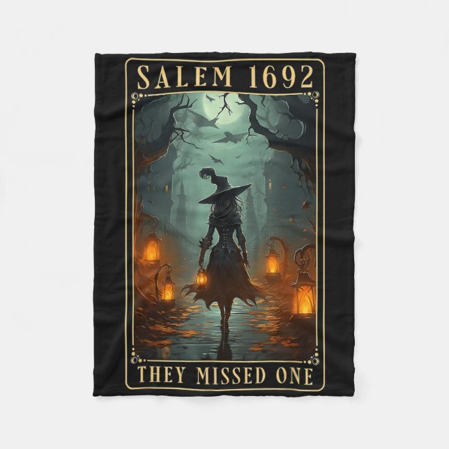 Salem 1692 de missade en Halloween Witch Fleecefilt (Framsidan)