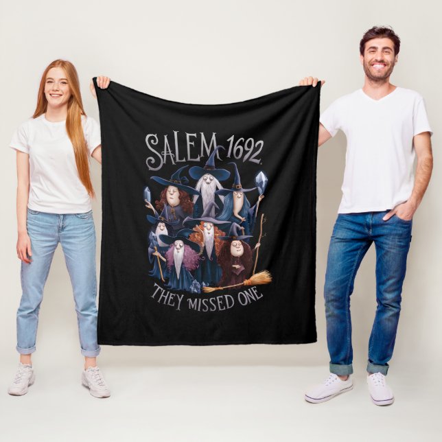 Salem 1692 de missade en Halloween Witch Fleecefilt (På plats)