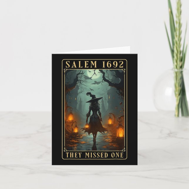 Salem 1692 de missade en Halloween Witch Kort (Framsida)