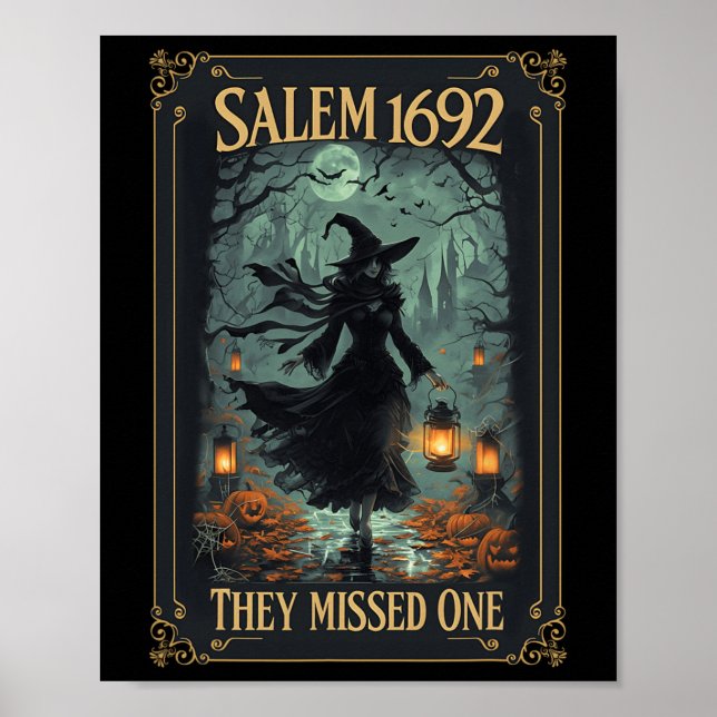 Salem 1692 de missade en Halloween Witch Tarot C Poster (Framsidan)