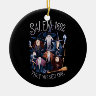 Salem 1692 De missade en Halloweenhäxa Julgransprydnad Keramik
